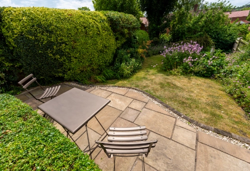 Dickman's Cottage patio and garden
